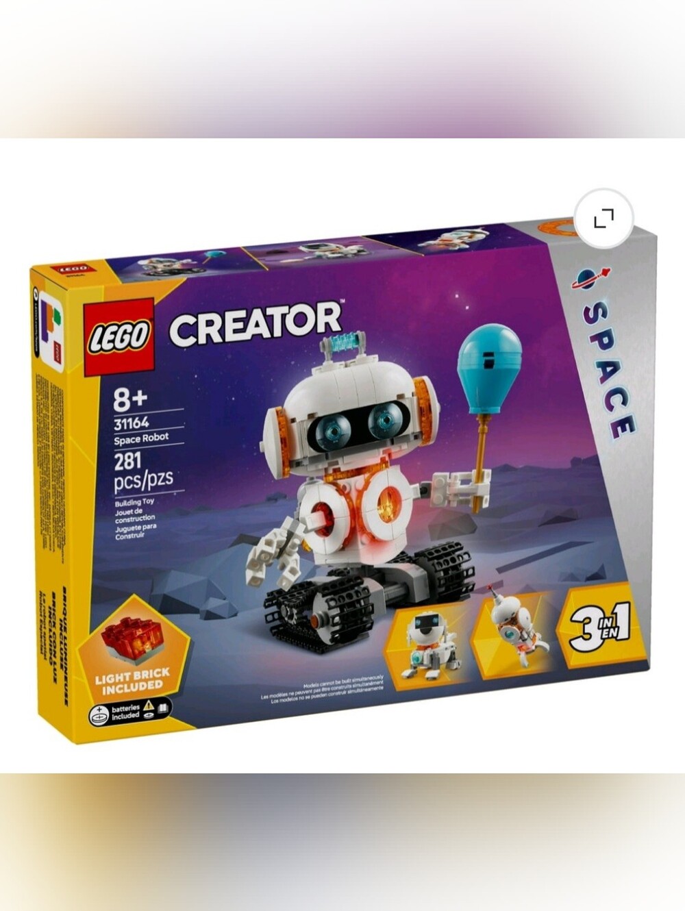 LEGO Creator 3in1 Space Robot Toys - Building Toys W/ 3 Options, Robot, Spaceshi